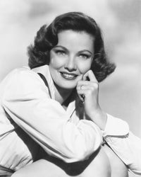 Gene Tierney posed photo print capturing classic Hollywood elegance.