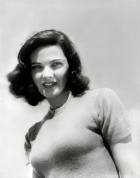 Gene Tierney wearing a short sleeve sweater photo print