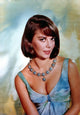 Natalie Wood Blue Necklace Photo Print showcasing classic Hollywood elegance.