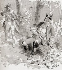 The Shooting of Dieskau at the Battle of Lake George Fine Art Print by Ken Welsh