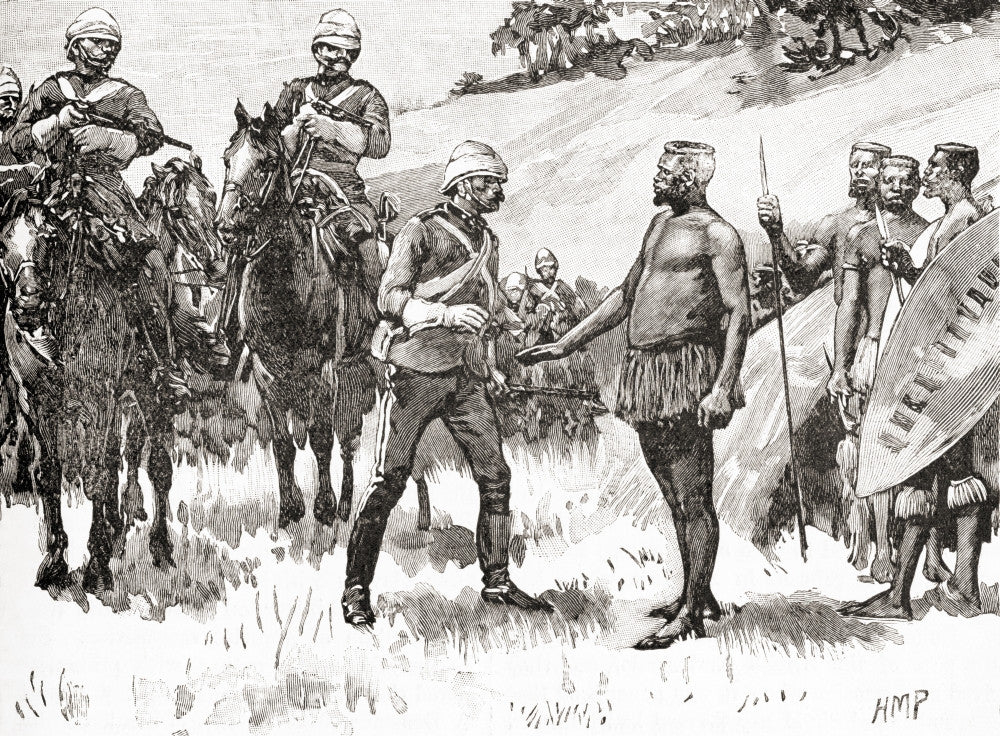 The Surrender of Cetewayo Fine Art Print - Anglo-Zulu War 1879 by Ken Welsh