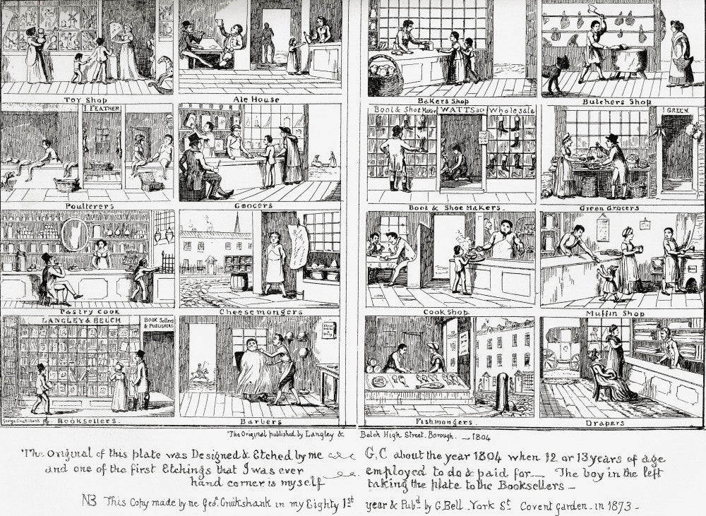 Children's Lottery Picture Fine Art Print by George Cruikshank