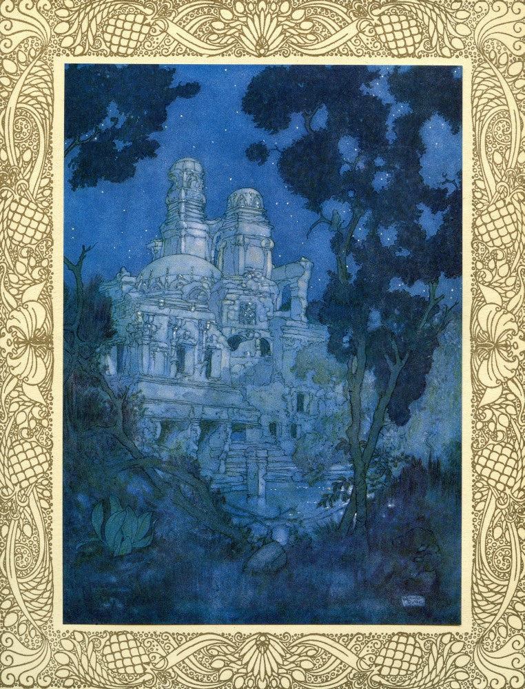 The Palace That To Heav'n His Pillars Threw Fine Art Print by Edmund Dulac