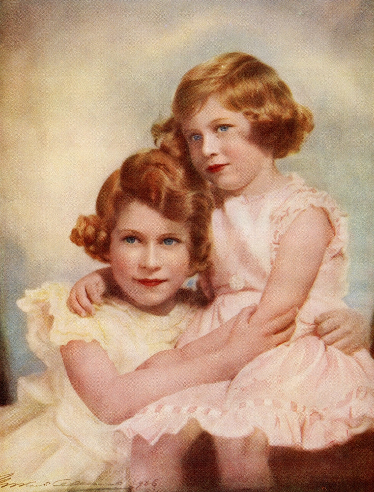 Princess Elizabeth and Princess Margaret Fine Art Print by Ken Welsh