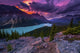 Peyto Lake under Dramatic Skies Fine Art Print by Justin Sinclair