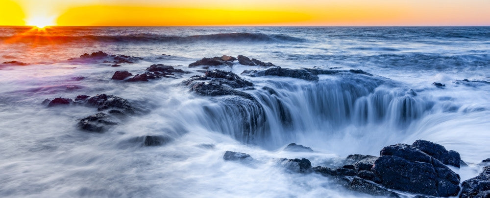 Thor's Well at Sunset Fine Art Print by The Nature Collection