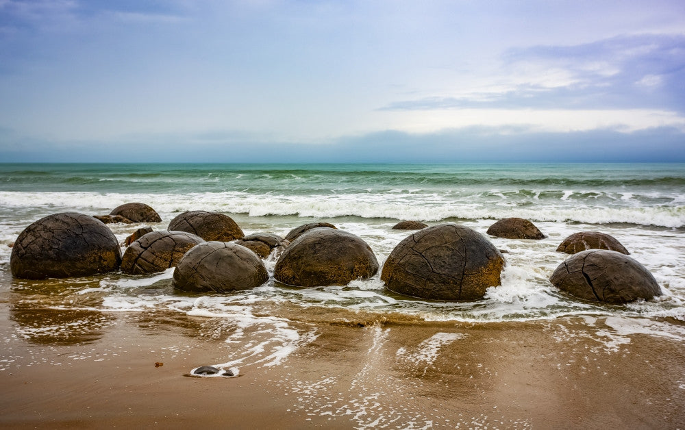 Moeraki Boulders on Koekohe Beach Fine Art Print by The Nature Collection