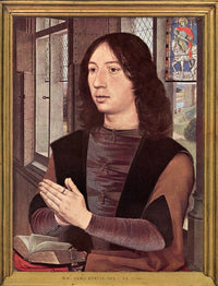 Diptych of Maarten van Nieuwenhove Fine Art Print by Hans Memling