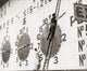 Men on Ladders Painting the World’s Largest Tote Board Art Print by Hilary Jane Morgan