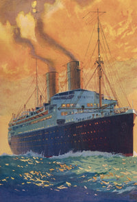 An Ocean Going Liner in the 1920s Fine Art Print by Hilary Jane Morgan