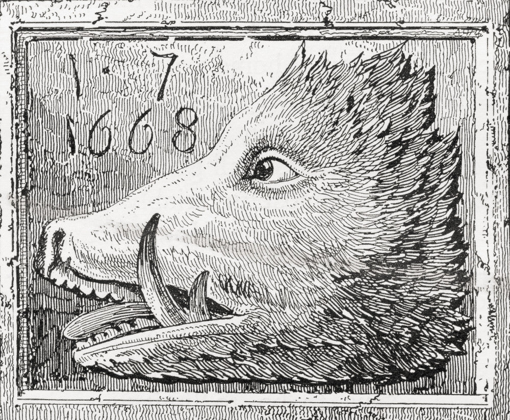 Sign of the Boar's Head Tavern Fine Art Print by Hilary Jane Morgan
