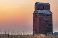 Abandoned Grain Elevator at Sunset in Saskatchewan Fine Art Print by Robert Postma