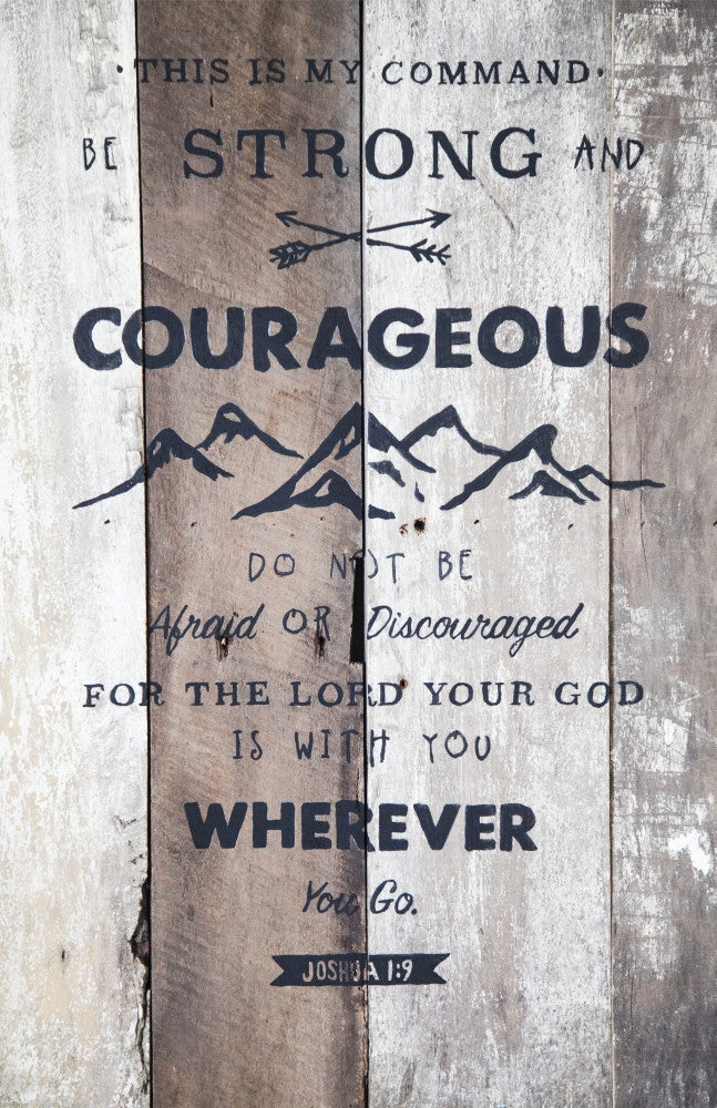 Bible Verse on Barn Board Sign Art Print by Blake Kent