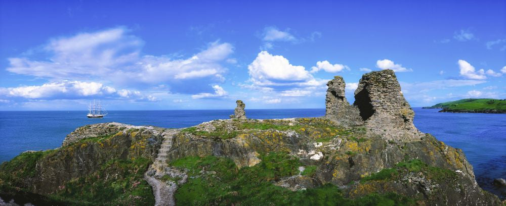 Black Castle at Wicklow Head Photo Print by The Irish Image Collection