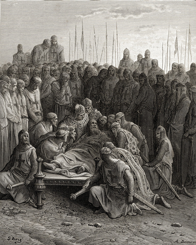 Death of Baldwin I, Latin King of Jerusalem Fine Art Print