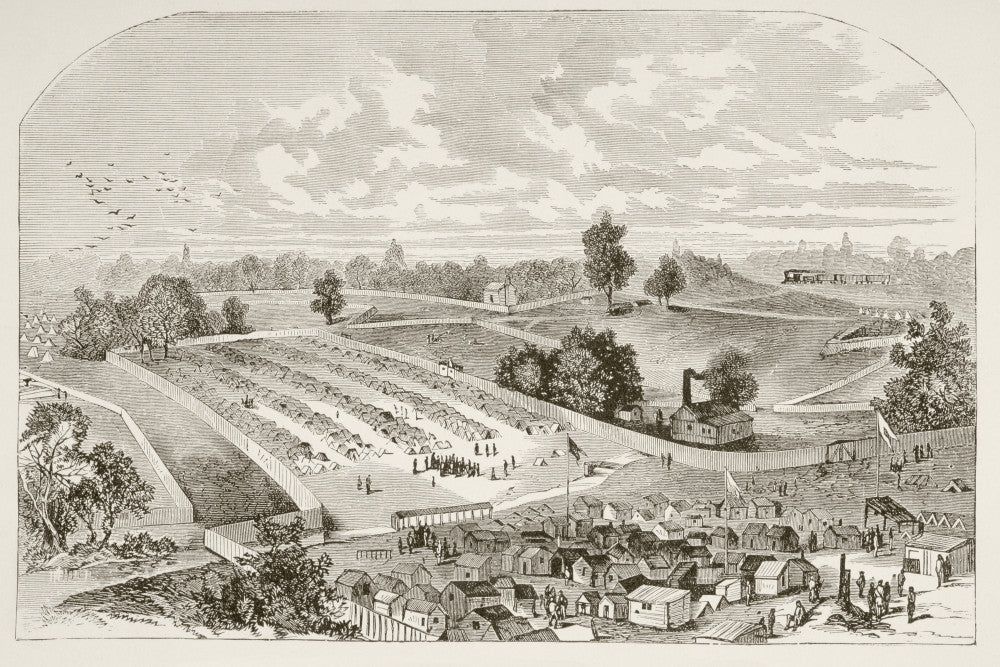 Andersonville Prison Fine Art Print - 19th Century Illustration