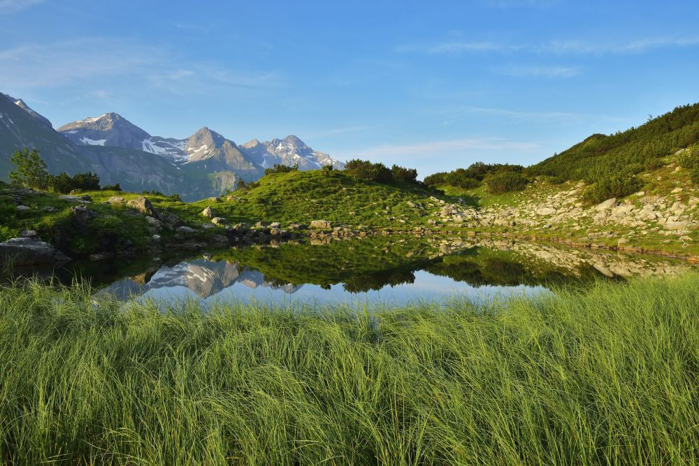 Mountain Lake in Summer Fine Art Print by Raimund Linke - 19x12