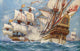 The Spanish Armada in the English Channel Poster Print by Hilary Jane Morgan