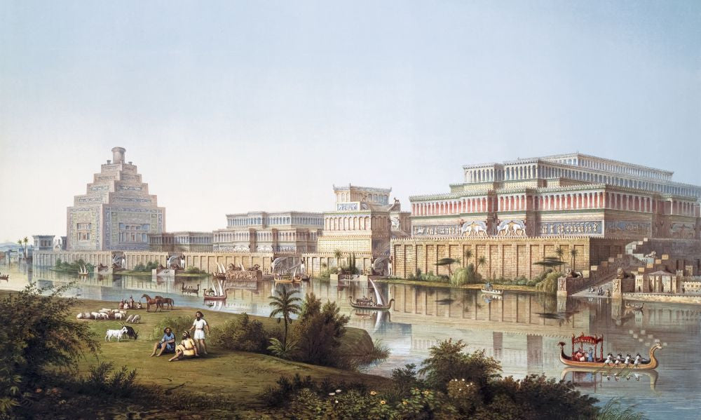 Artistic Impression of Nineveh by Ken Welsh - Fine Art Print (18x10)