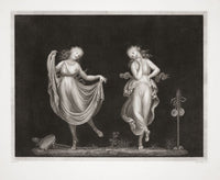 Two Women in Grecian Style Dress Dancing - Fine Art Print by Ken Welsh