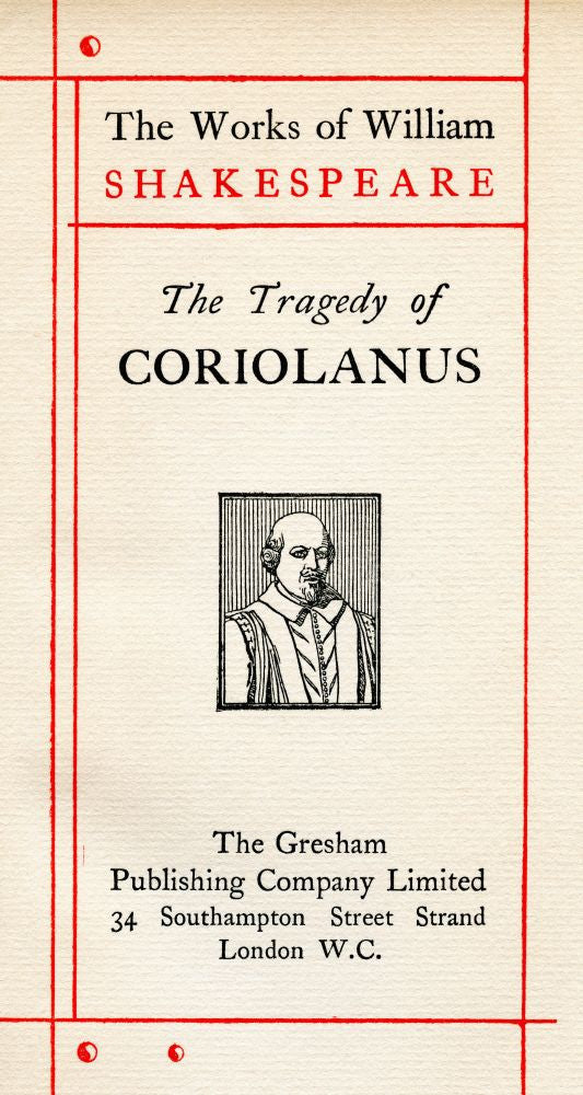 Coriolanus Title Page Fine Art Print by Ken Welsh