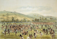 Native Americans Playing a Lacrosse-Like Game - Art Print by Ken Welsh