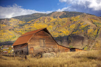 Steamboat Barn Autumn Landscape Poster Print by Ron Dahlquist