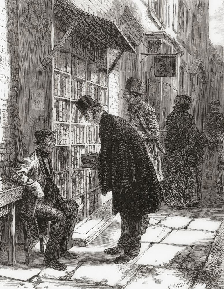 A Street Bookstall in New York - Fine Art Print by Ken Welsh