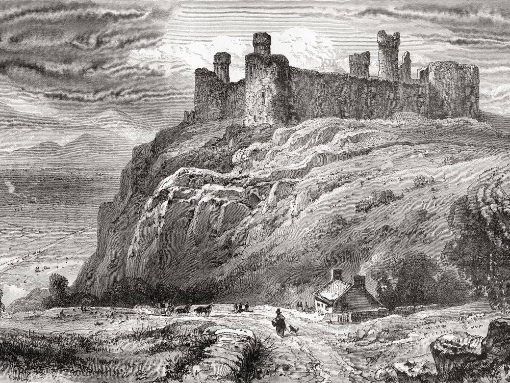 19th Century Harlech Castle Poster Print by Ken Welsh