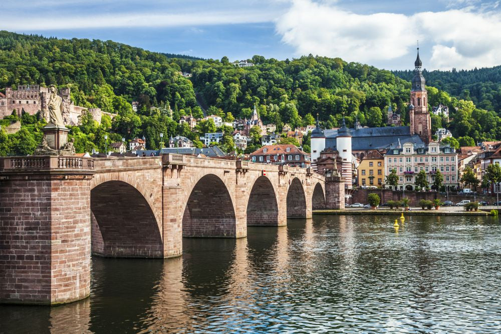 The Alte Brucke (Karl Theodor Bridge) and Heiliggeistkirche Photo Print by Loop Images Ltd.