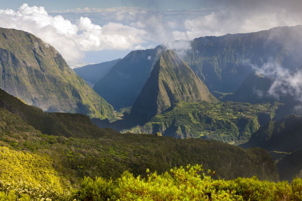 Cirque de Mafate Caldera and Piton Cabri Peak Photo Print by Loop Images Ltd.