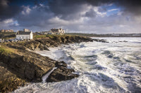 High Tide and Choppy Seas at Little Fistral Photo Print by Loop Images Ltd.
