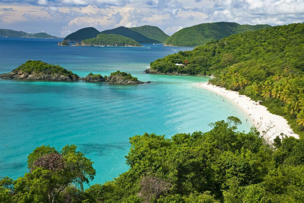 Turquoise Waters of Trunk Bay Poster Print by Michael Melford