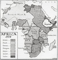 Map of Africa in 1914 Fine Art Print by Ken Welsh