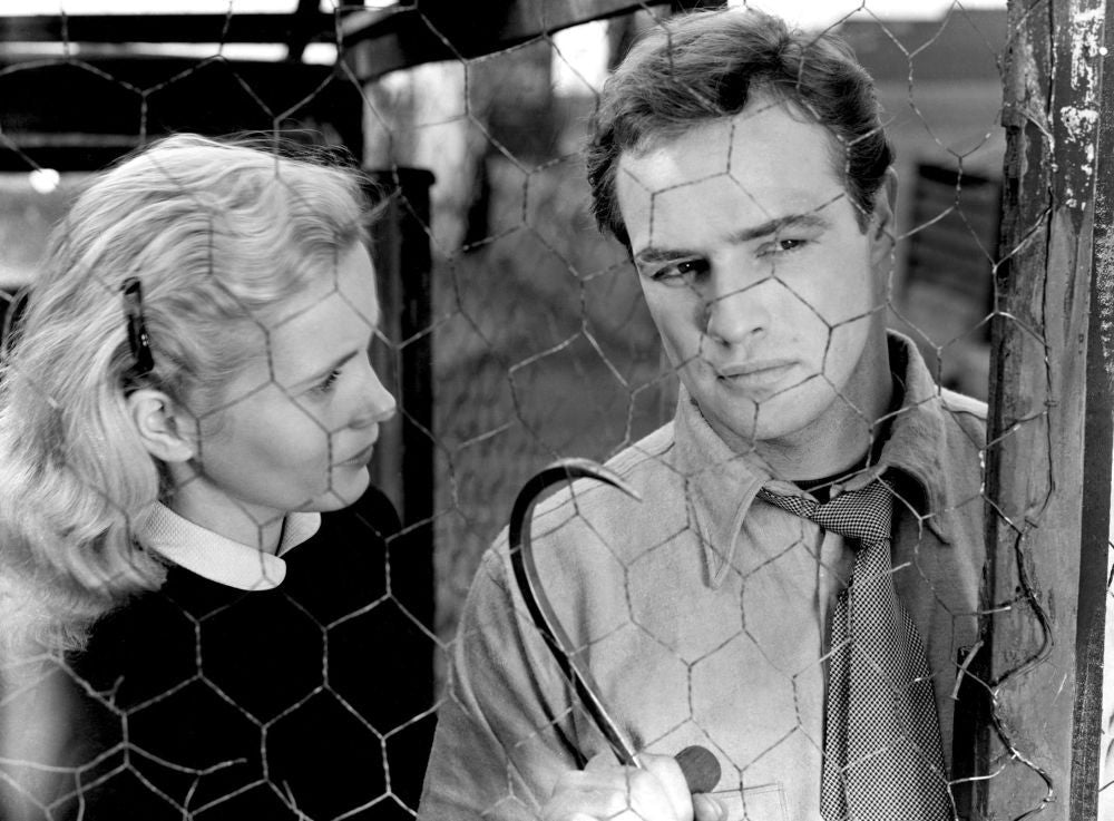 On The Waterfront Movie Poster Print featuring Eva Marie Saint and Marlon Brando (1954)