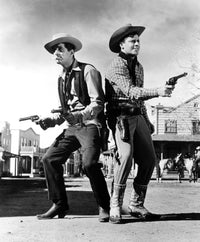 Pardners Movie Poster Fine Art Print featuring Dean Martin & Jerry Lewis