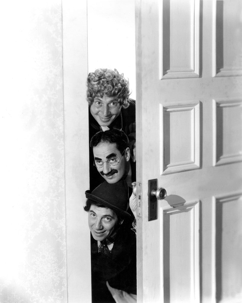Room Service Movie Poster featuring Harpo, Groucho, and Chico Marx (1938)