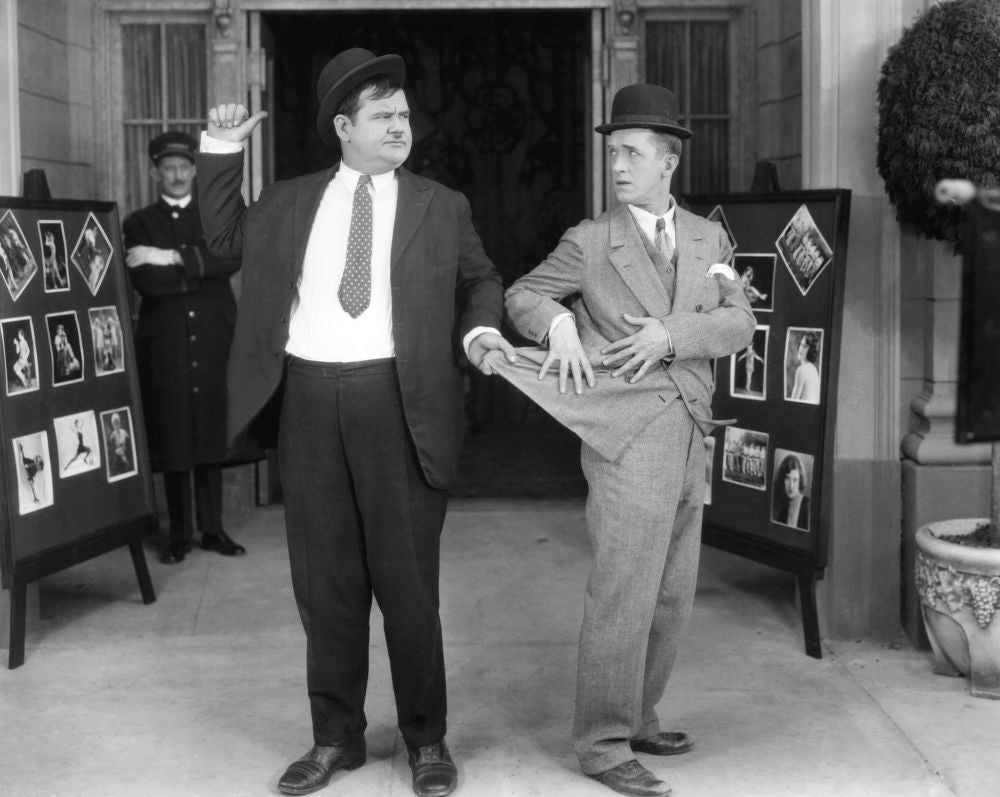 Their Purple Moment Poster Print Featuring Oliver Hardy and Stan Laurel (1928)