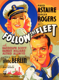 Follow The Fleet Movie Poster Print featuring Ginger Rogers and Fred Astaire (1936)