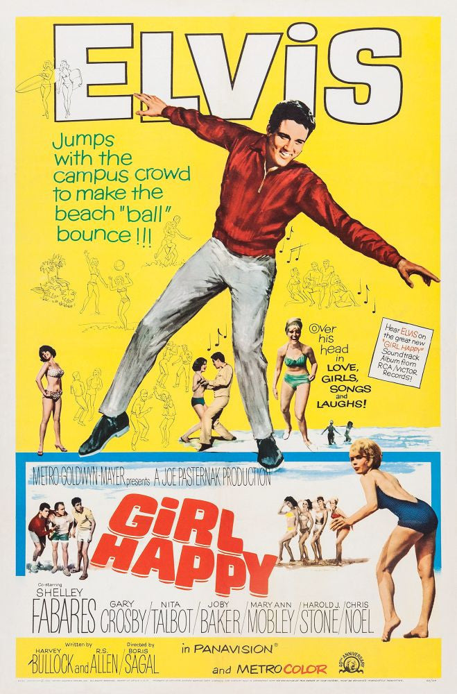 Girl Happy Elvis Presley 1965 Poster Print Art