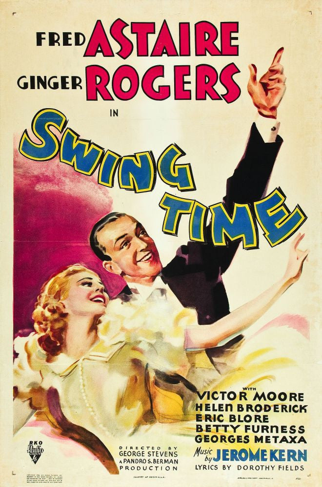 Swing Time Movie Poster Print Featuring Ginger Rogers and Fred Astaire (1936)