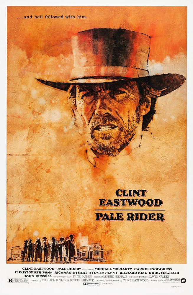Pale Rider Movie Poster Art Print featuring Clint Eastwood (1985)