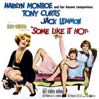 Some Like It Hot Movie Poster Print Featuring Marilyn Monroe, Tony Curtis, Jack Lemmon (1959)