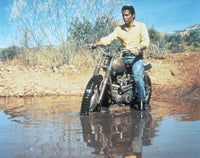 Stay Away, Joe Movie Poster Print Featuring Elvis Presley on a Motorcycle (1968)
