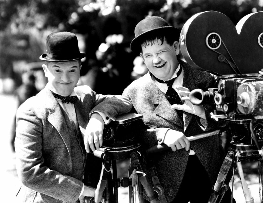 Laurel And Hardy Classic Comedy Photo Print