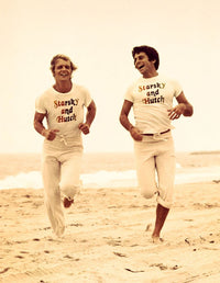 Starsky and Hutch Running Poster Print featuring David Soul and Paul Michael Glaser