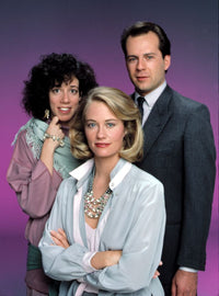 Moonlighting Season 1 Poster Print featuring Cybill Shepherd and Bruce Willis