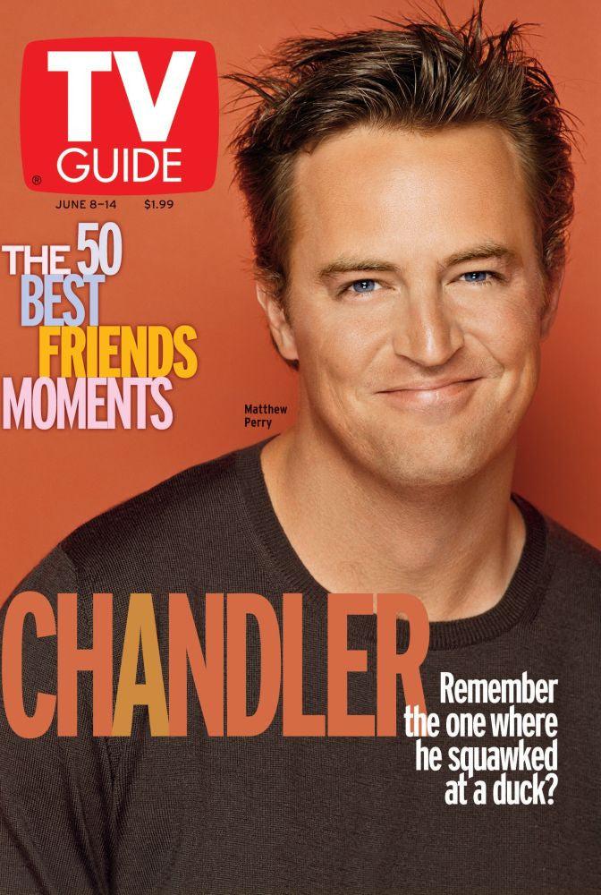 Friends TV Guide Cover Print Featuring Matthew Perry (2002)