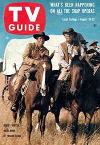 Wagon Train TV Guide Cover Print Featuring Robert Horton and Ward Bond