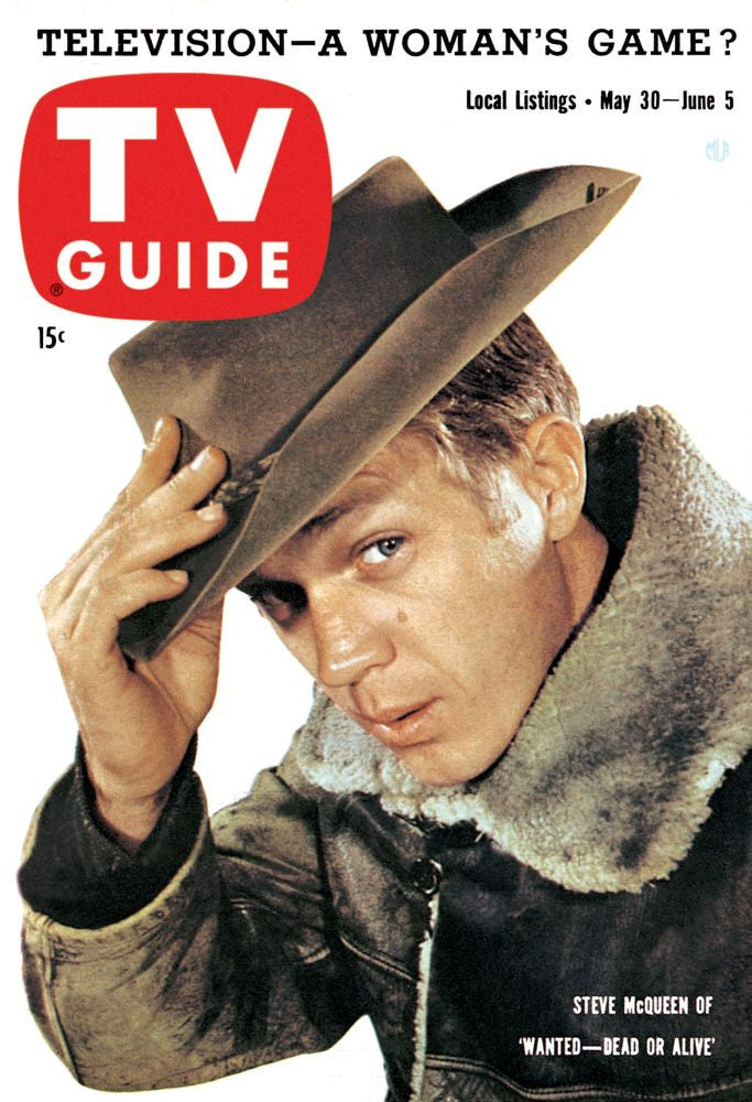 Wanted: Dead Or Alive TV Guide Cover Print featuring Steve McQueen